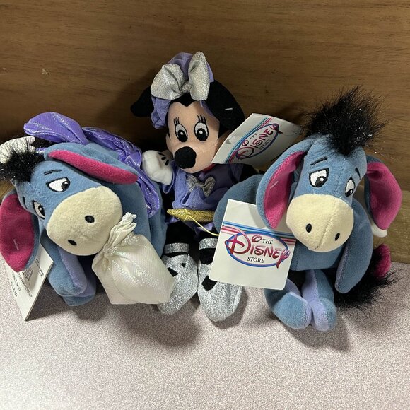 Disney Other - Disney Store Stuffed Animals: 1 Sugar Plum Minnie, 1 Cupid, 1 Sugar Plum Eeyore